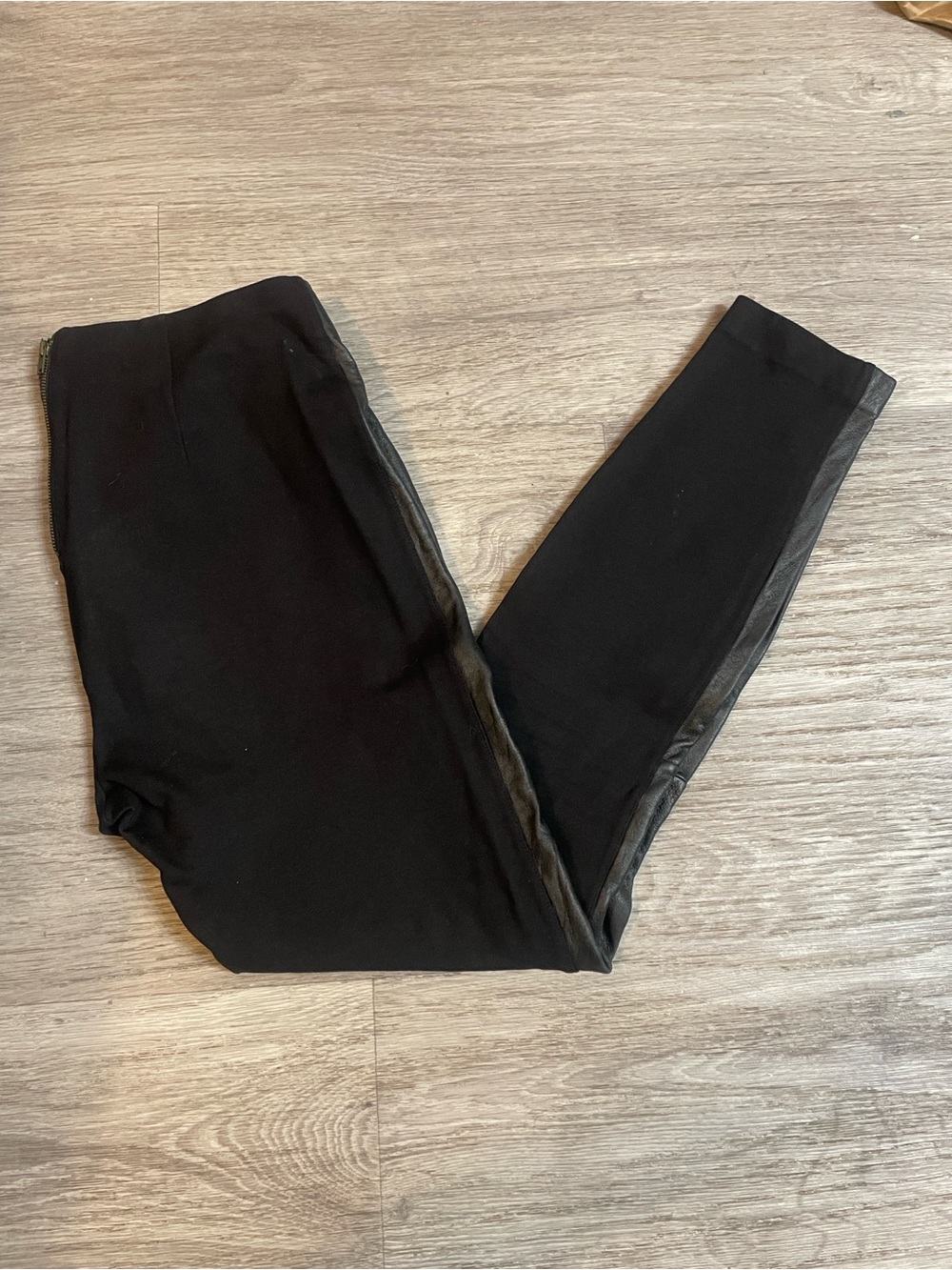 J. Crew Pixie Legging Pants with Leather Trim